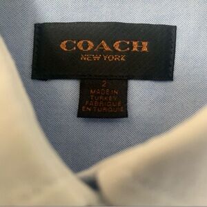 COACH button down shirt in blue with white collar